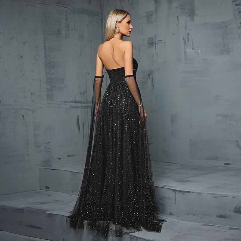 High-End Sequin Evening Dress - Luxury Bridal Toast Gown
