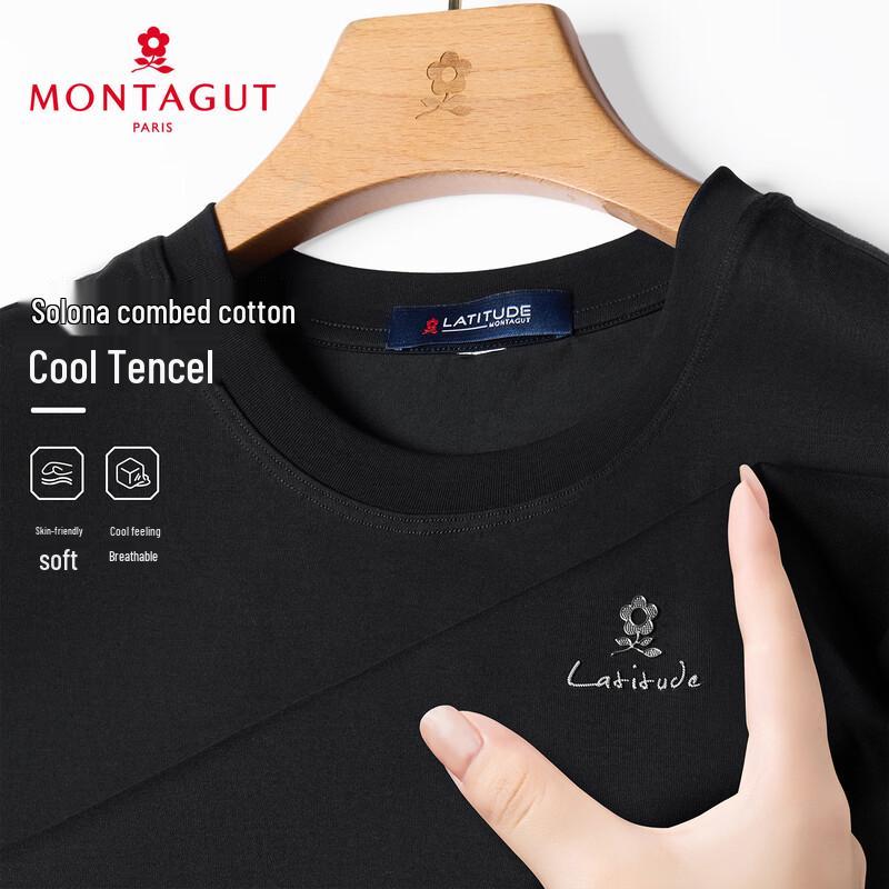 MONTAGUT Men s Sorona Blended Crew Neck T-Shirt L
