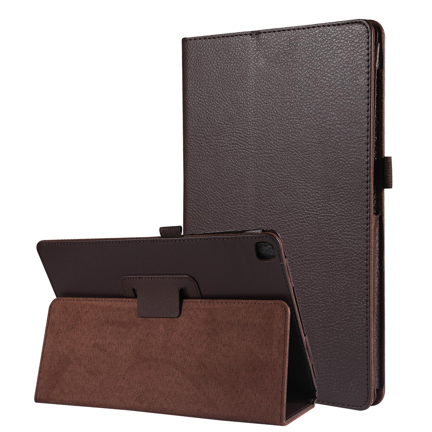 Étui à rabat pour Samsung Galaxy Tab A 10.1 T510 T580 Housse de tablette Tab A9+A11+plus 11 X210 A8 10.5 Cuir PU Fundas Coque S7 S8 11 inch marron
