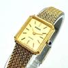 Used A014 RADO Antique Ladies Watch Elegance Gold Color Mesh Bracelet