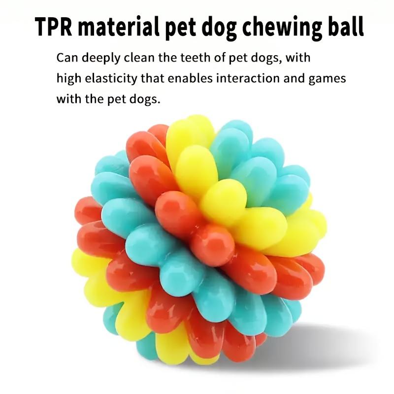 Indestructible Dog Chew Toy/TPR Bite-Material/Vibrant Colors/Chewable Teething Toy for Dog/Soft Training Ball for Aggressive Chewer