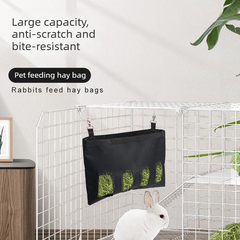 Hot! New Pet Hay Bag Rabbit Hamster Small Dragon Cat Guinea Pig Feeding Bag Small and Large Pet Convenient Hanging Feeding Bag