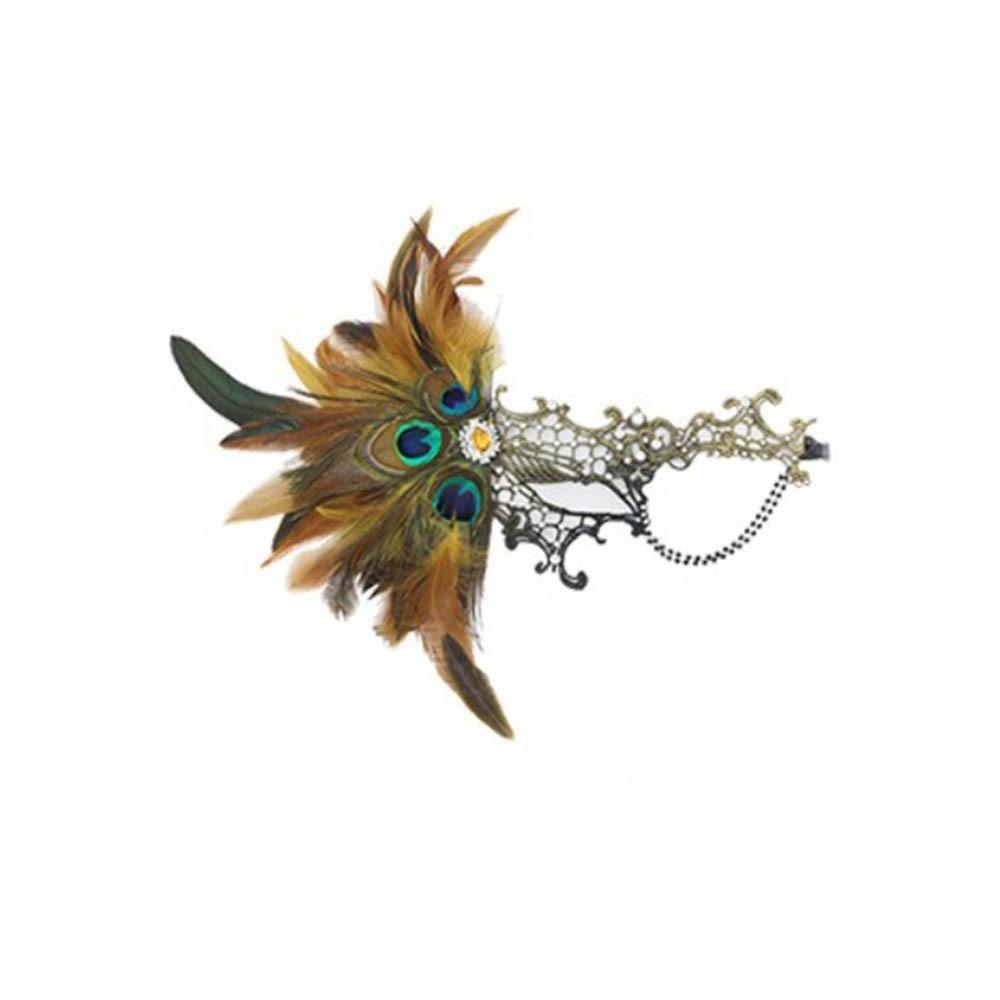 Seductive Style Half-Face  Lace  Mask Feathers Design Masquerade Mask  Makeup Festival