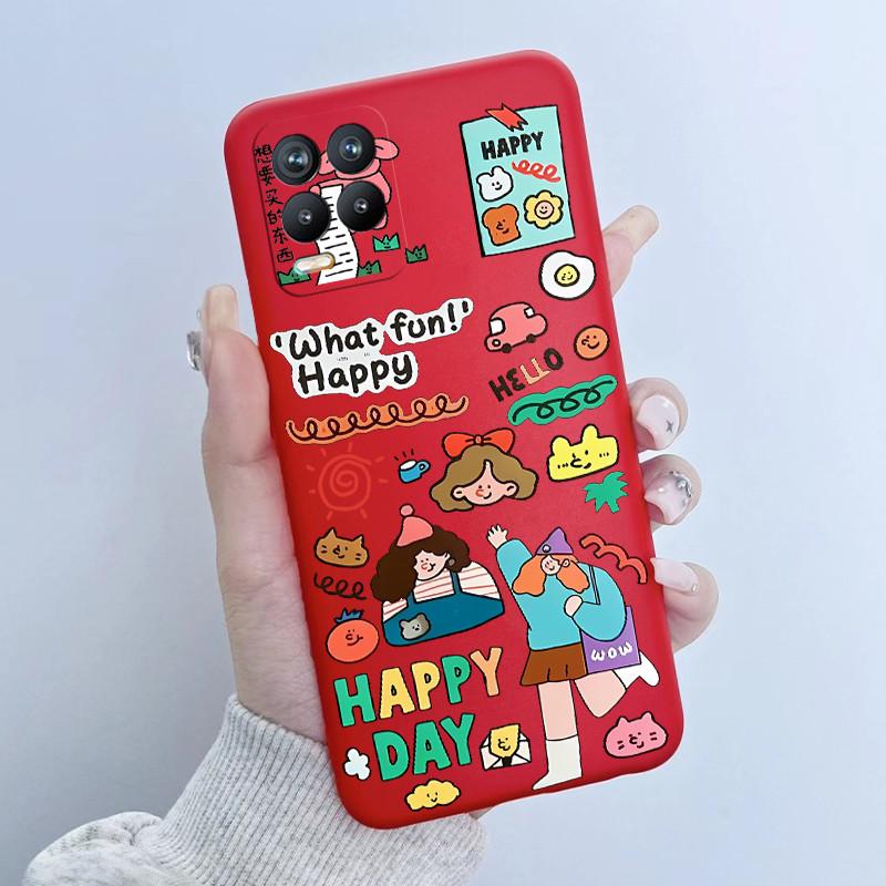 For Realme 8 Pro Case RMX3085 Soft TPU Silicone Cover Cute Cartoon Panda Phone Case For Oppo Realme8 4G 5G RMX3081 RMX3241 Funda