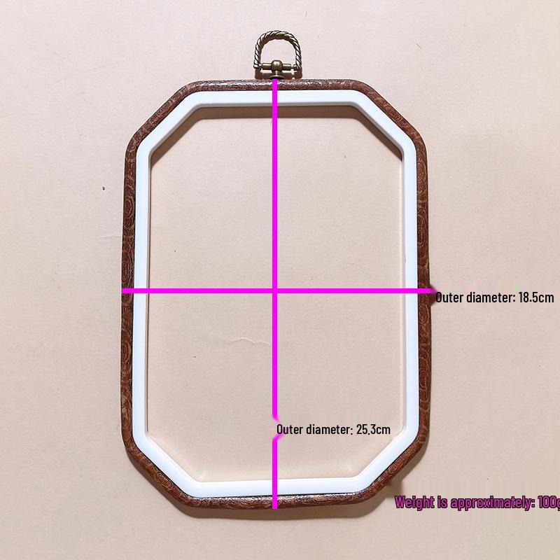 Cercuri de Broderie cu Aspect de Lemn Antic - Unelte & Decor Retro DIY Ovale/Rotunde