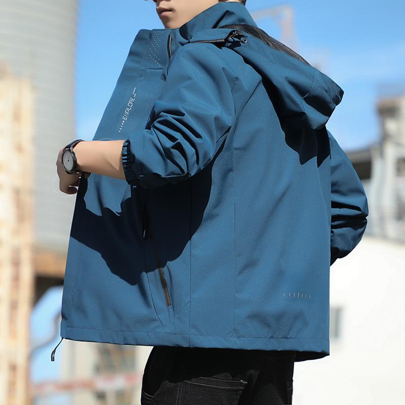 

Jacket Men s and Women s Spring and Autumn Thin Casual Jacket Waterproof and Windproof Removable Sports Hooded Jacket Travel Clothing 5XL