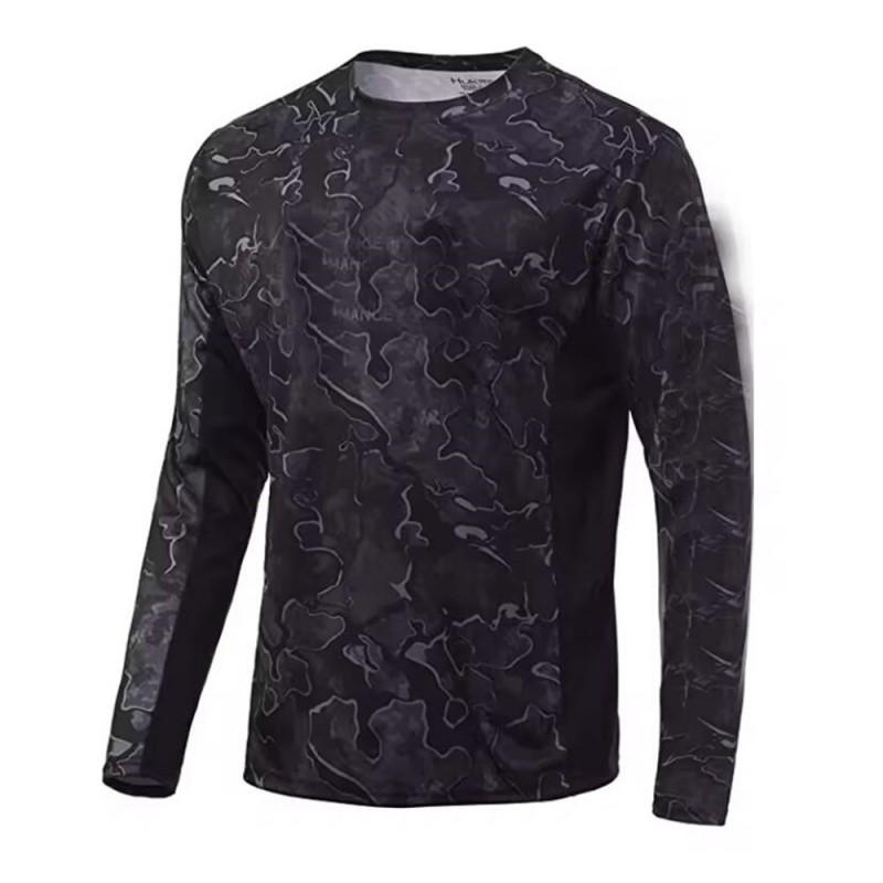 Mens UPF 50 Quick Dry Breathable Fishing Shirt Long Sleeve Sun Protection T-Shirt Outdoor Sports Cycling