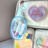 Fromkids Transparent Multi-Pouch 2-Piece Toddler/Children Elementary School Lip Balm Keychain Case