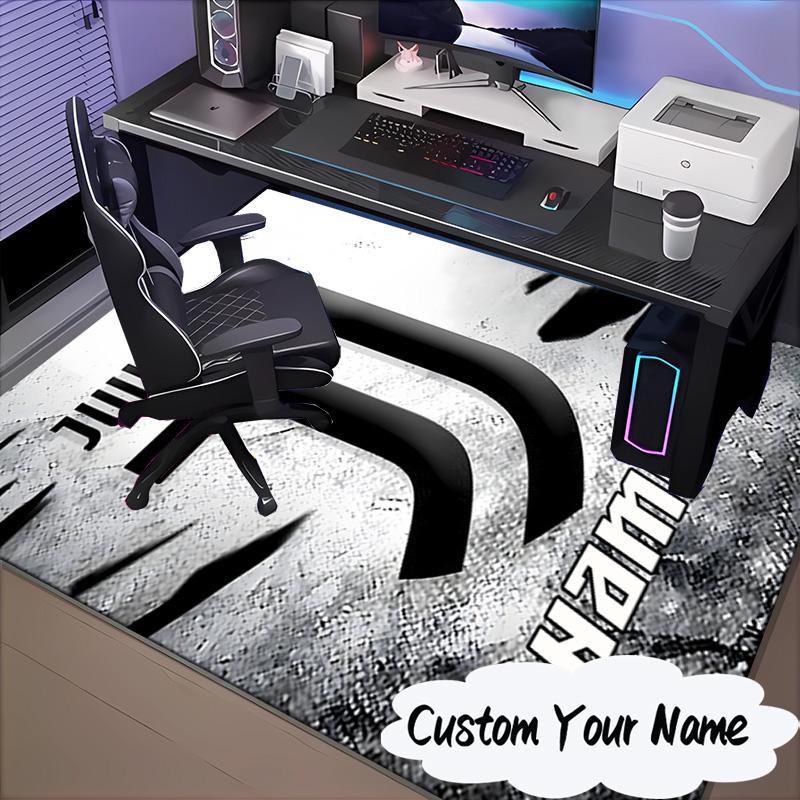 Custom Name Juventus Football Rug for Living Room, Game Rooms, Office, Bedroom, Floor Mat Playful Design, Fan Gifts Christmas Decor