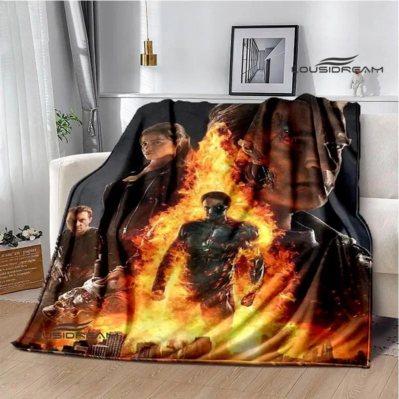 Schwarzenegger Terminator print blankets Children's warm blanket soft and comfortable blanket home travel blankets birthday gift