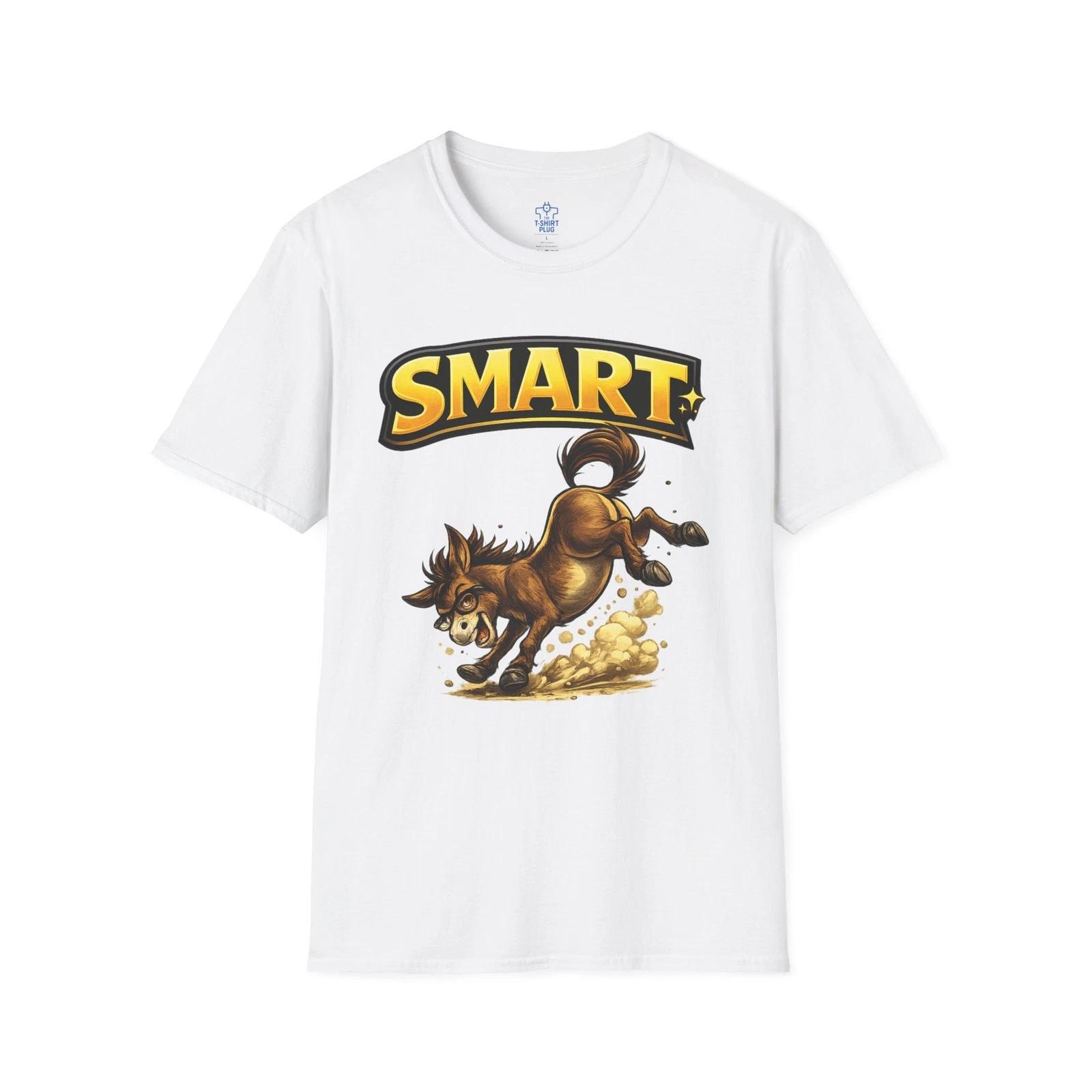 Smart Ass Donkey Graphic T shirt | Funny Donkey with Glasses M