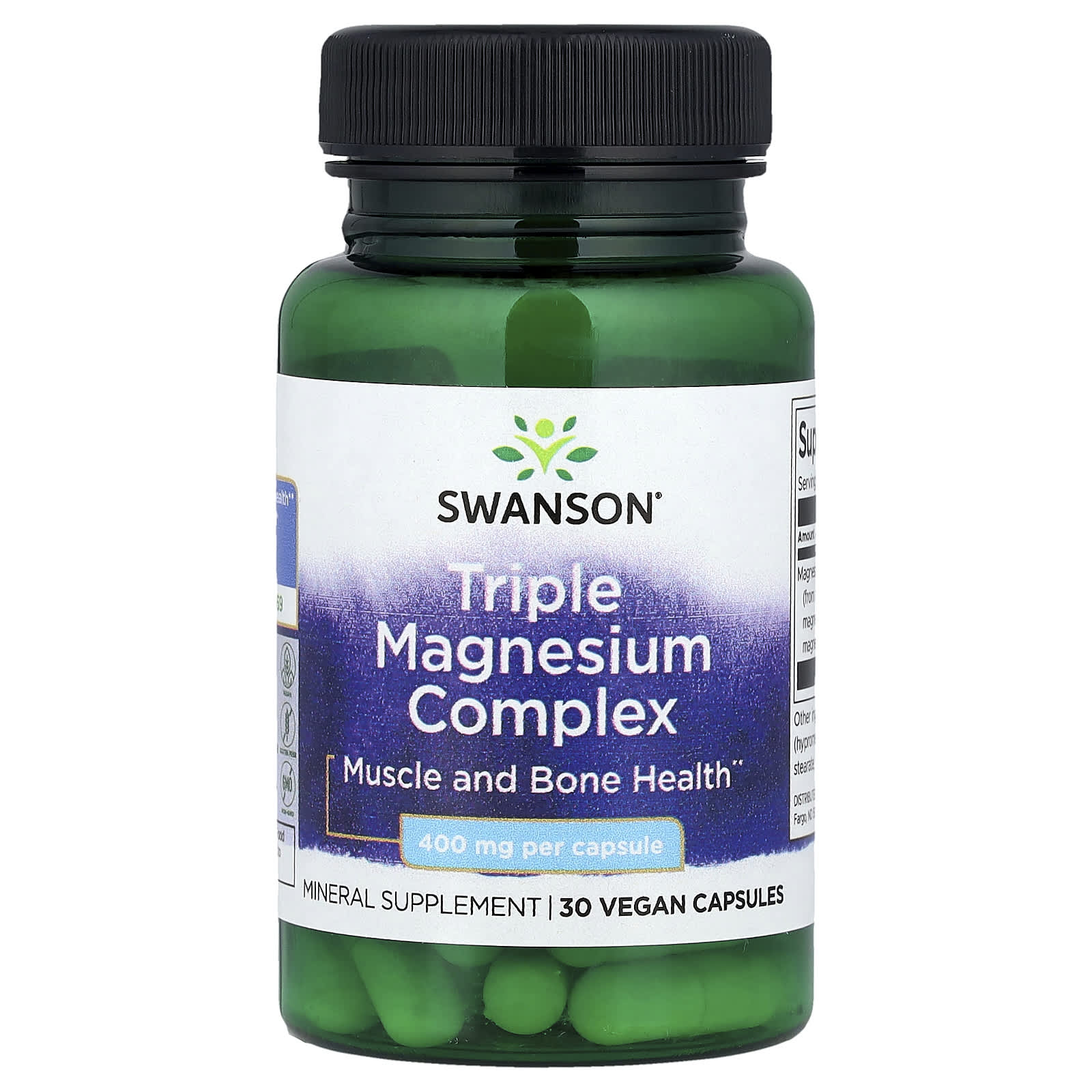 

Triple Magnesium Complex, 400Mg, 30 Veggie Caps