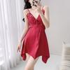 New Female Sexy Nightdress Ice Silk Suspender Thin Pajamas Spring and Summer Lace Lace Dress Live Supply