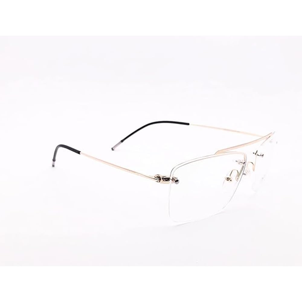 RSINC half rim frame/eyeglass/Spectacle, Optical, For Men And Women, Golden black 53-16-140 NS7053 (TTN -01) L2-Z6UN-9ULH