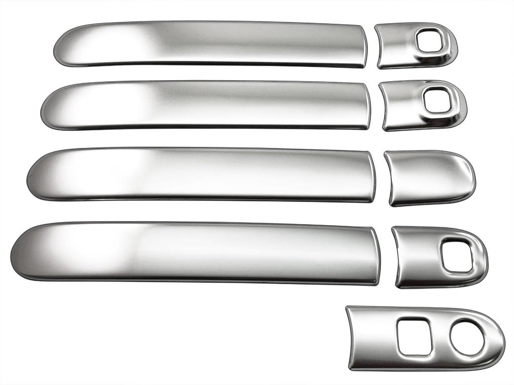 BRIGHTZ Stainless Steel Door Handle Satin Set for Spacia Custom Compatible with MK and 42 Spacia Custom Covers, Silver, 9-Piece MK32S/MK42S