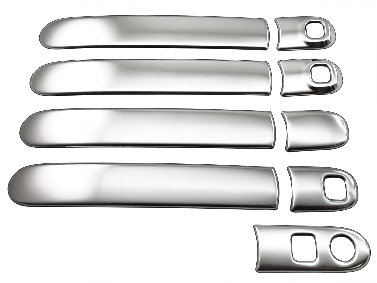 BRIGHTZ Stainless Steel Door Handle Satin Set for Spacia Custom Compatible with MK and 42 Spacia Custom Covers, Silver, 9-Piece MK32S/MK42S