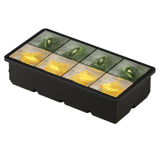 Square Silicone Ice Cube Tray with Lid  6-Cavity Easy Release Ice Cube Mold Stackable BPA-free Ice Cube Maker Dishwasher Safe Home Bar Essential