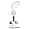 Desk Reading Lamp With Fan Cool Breeze Lamp With Fan Touch Control Stepless Dimmable Light With Phone And Pen Holder For