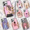 Cartoon Girl Illustration Soft Phone Case for iPhone 17 Air 16e Pro Max 15 Pro 13 14 Plus 11 12 MagSafe Magnetic Coque