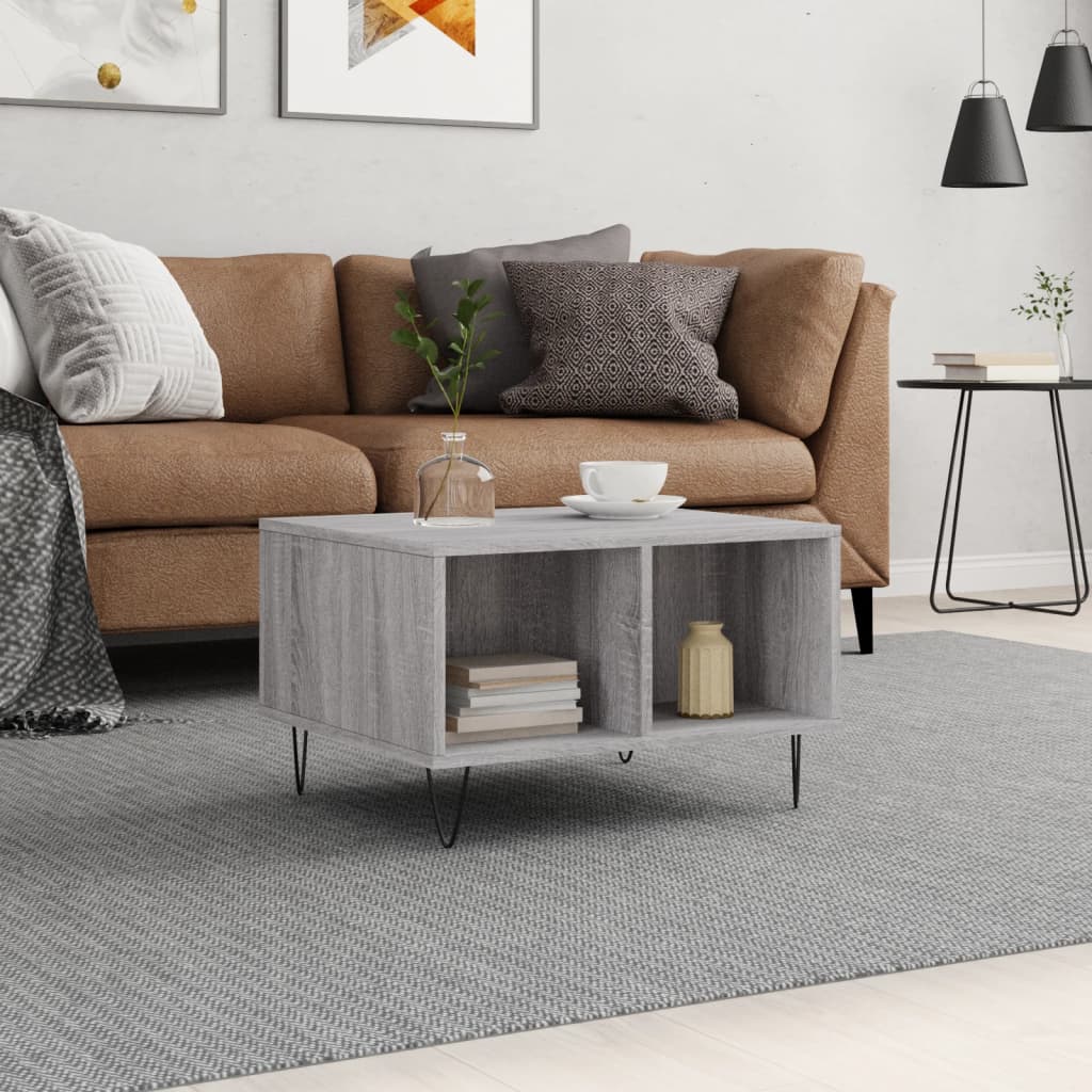  Coffee Table, Grey Sonoma Oak 60x50x36.5 Cm, Wood-based