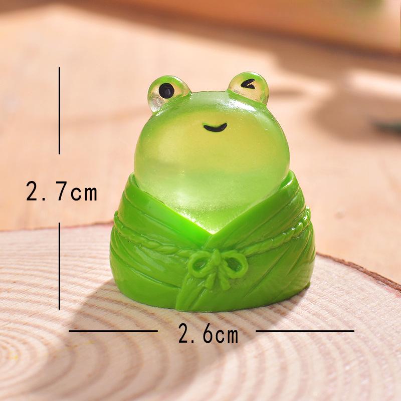 Животные Цзунцзы Микро-ландшафт Садоводство Смола Маленькие Украшения Животные Маленький Кролик и Свинья Украшения Frog zongzi