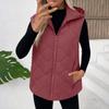 Women's Casual Padded Vest with Pockets and Zipper Sleeveless Jacket for Fall Winter