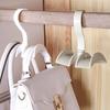 4Pcs Rotatable Closet Organizer Hangers Handbag Hanging Storage Holders Hooks