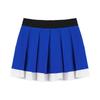 Girls Cheerleading Dance Performance Skirt: Contrast Color Elastic Waistband Two Layers Pleated Skirt for Competition