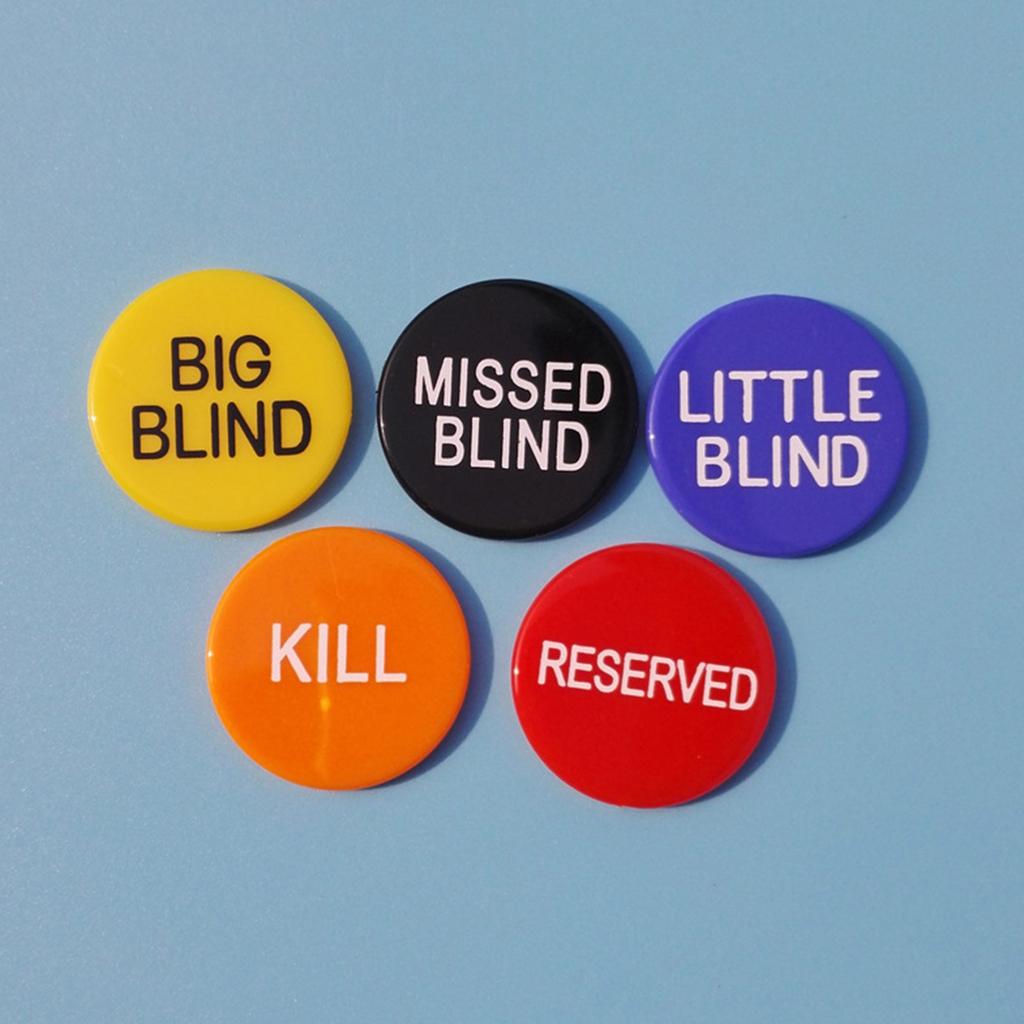 5Pcs Dealer Poker Button Big Poker Buttons Missed Blind Button Poker Button Dealer Button Button Poker Chip Boat Button
