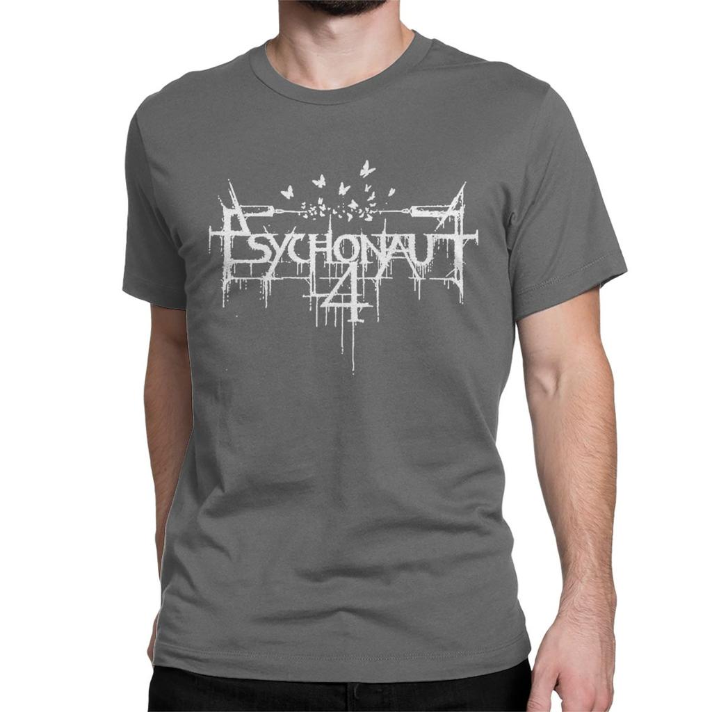 Psychonaut 4 Logo Unisex dámské tričko Rock Death Metal Vintage tričko s krátkým rukávem s kulatým výstřihem Tričko z čisté bavlny s potiskem Unisex