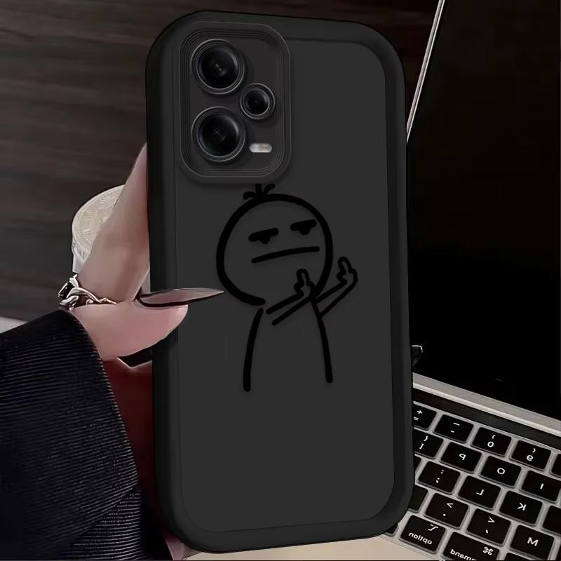 

Мультяшный забавный жест презрения Чехол для телефона Для Redmi Note 13 12 Pro Plus 5G 13 12 Pro 4G 5G 11 10 Pro 12S 11S 10S Redmi 13C 12 5G Redmi Note 12 4G