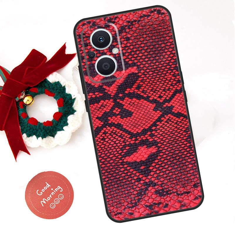 Snake Skin Funda For OPPO Reno 10 11 12 13 14 Pro 11F 12F 13F 14F 7 8 Lite OPPO Find X8 X6 X9 Pro Case