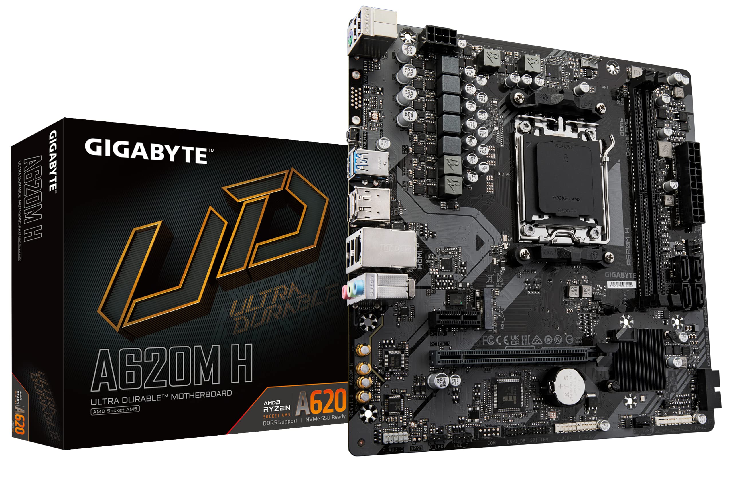 

материнська плата A620M H MB6172 з чіпсетом GIGABYTE A620 Micro-ATX