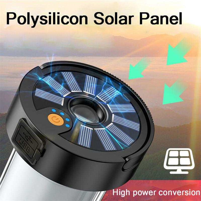 Outdoor Solar Camping Light Type-c Emergency Tent Lantern Multifunctional Rechargeable Portable