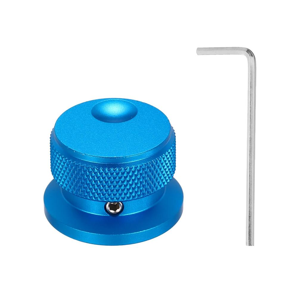 uxcell 1pc Aluminum Potentiometer Knob Universal Volume Tone Control Knob with Oval Groove Indicator for Guitar Blue 1/4" (6mm) 4/5" (30x20mm)