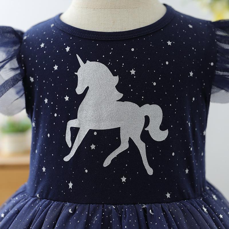 Girls' Long-Sleeve Cotton Princess Dress – Fashionable Autumn/Winter Style for Kids