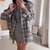 Women's Retro Plaid Long-Sleeved Japanese Sunscreen Shirt for Spring and Autumn