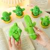Cute Silicone Cactus Stress Relieving Toy - Elastic and Stretchable Rubber Shaped Figurine,suitable for Birthday and Party Gifts
