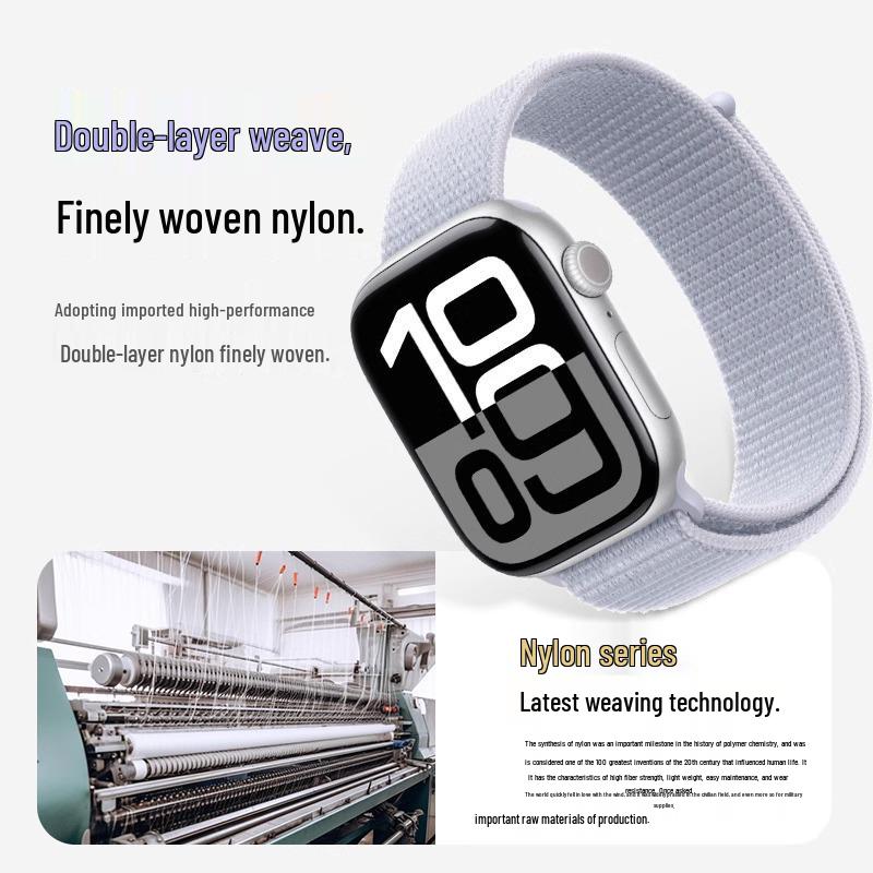 Nylon Braided Strap for Apple Watch Ultra, Series 9-4