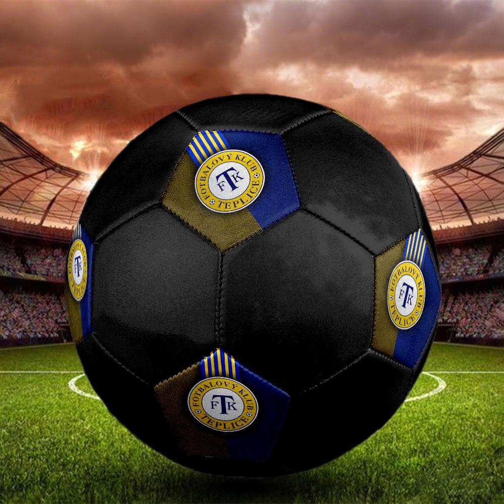 Football Club Teplice Size 5 Soccer Ball, Machine-Stitched PVC, Durable & High Bounce, All Ages Fit, Fan Merchandise, Matches & Outdoor Use.