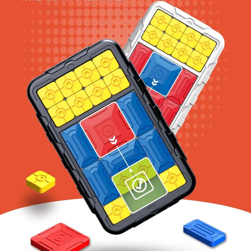 Huarong Road Puzzle Board Game Logical Thinking Interactive Toy 500+ Leveled Up Super Slide Game Kid Birthday Gift