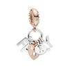 Pendente de Prata Esterlina com Design de Letra Pêndulos Femininos Ouro 787785CZ