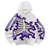 New Trendy men's Hoodie With  Skeleton Style Pattern design, Novel Long Sleeved Hoodie With Pockets For Daily Wear