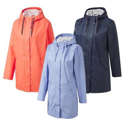 Eco-Friendly Women's Mid-Length PU Trench Raincoat for Hiking and Casual Wear