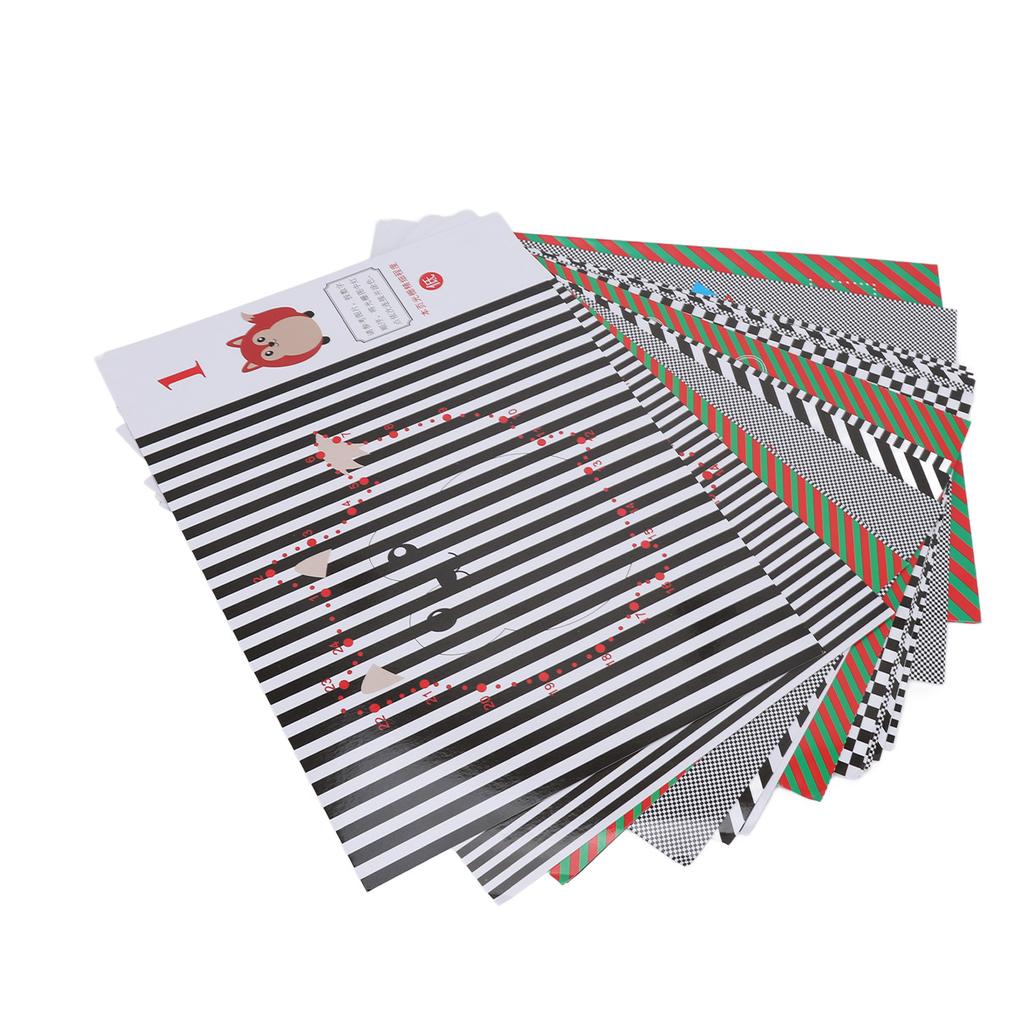 20pcs Vision Training Chart Corrected Vision Amblyopia Raster Tracing Book for Kids Children