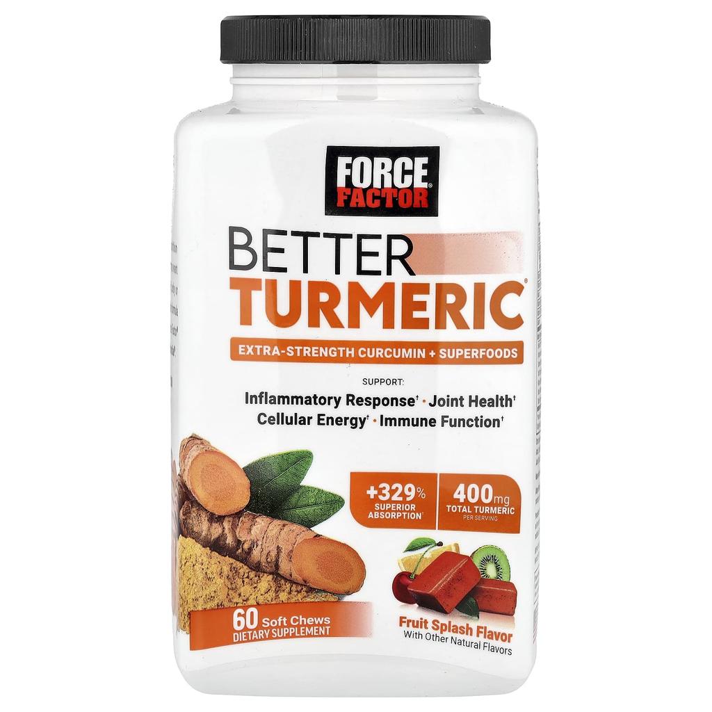 Better Turmeric®, Extra Strength Curcumin + Superfoods, Fruit Splash, 60 Soft Chews