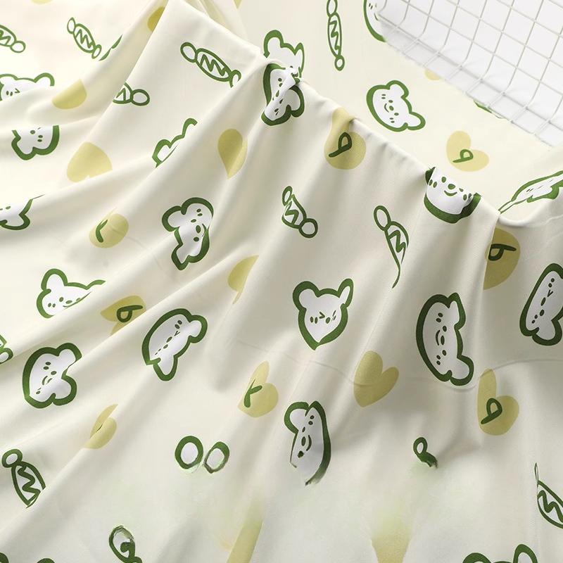 Wide 143cm Summer Cotton Fabric for DIY Sewing Children's Pajamas Clothes Cheongsam Super Soft Floral Cartoon Fabric