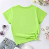 1-10 Years Old Girls Days Of Week Cotton Tees Week Calendar Graphic Print Casual & Trendy T-shirts For Spring & Summer
