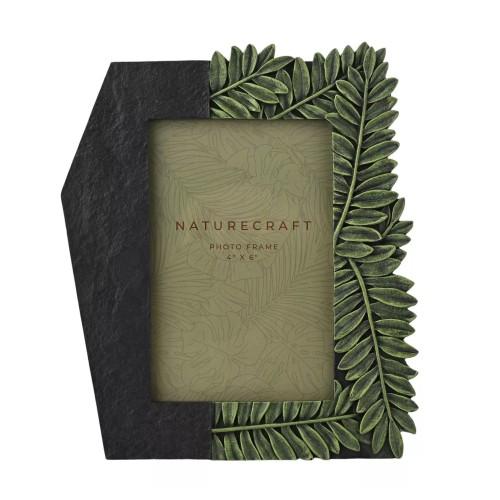 Naturecraft Flagstone Resin Fern Leaf Photo Frame