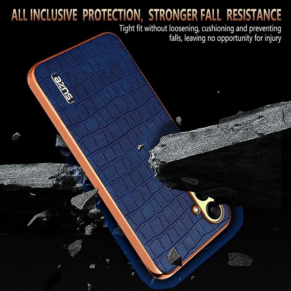 AZNS For Samsung Galaxy A17 5G Case Electroplating Crocodile Texture PU+TPU Phone Cover
